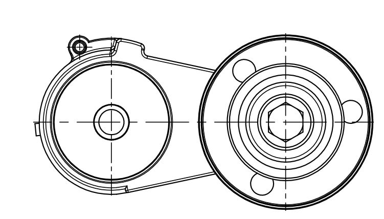 Ролик приводного ремня для автомобилей МАЗ/Урал (дв. ЯМЗ-650/Renault) (с натяжным механизмом) генератора