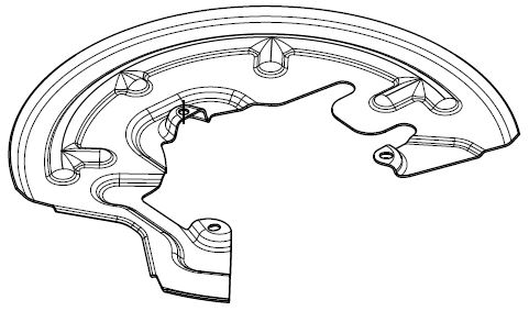 Кожух переднего левого тормозного диска для автомобилей Renault Megane / Scenic II (02-)