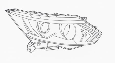 Фара для автомобилей Nissan Qashqai J11 (13-) (головного света) галоген/светодиодная, с ДХО, электрический корректор, правая