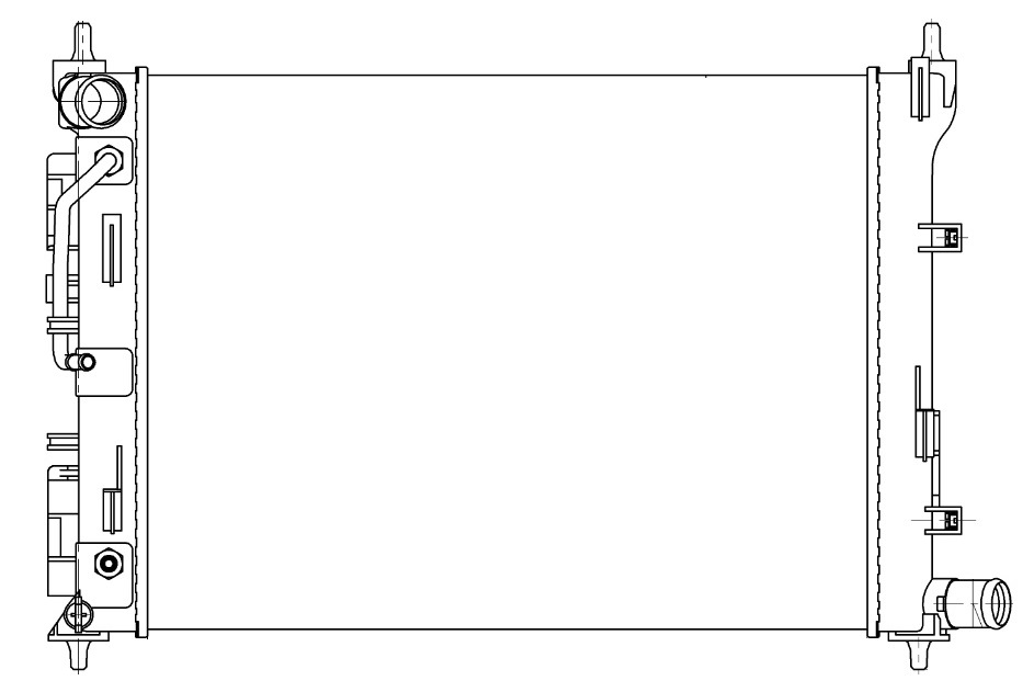 Радиатор охлаждения для автомобилей Hyundai Solaris (17-)/Kia Rio (17-) AT (сборный)