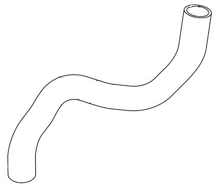 Патрубок охл. для а/м Opel Astra H (04-) 1.6i/1.8i нижн. (EPDM, 1 шт.)