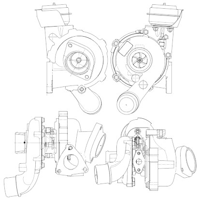 Турбокомпрессор для а/м SsangYong Kyron/Actyon (05-) 2.0D [D20DT] (тип GTB1549V)