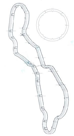 Кмпл прокладок теплообменника для автомобилей Audi Q7 (05-)/VW Touareg (02-) 3.0TDi