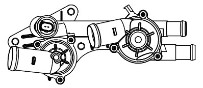Термостат для автомобилей VW Tiguan (08-)/Jetta IV (11-) 1.4T [CAVA] (80/95°С) (с корпусом)