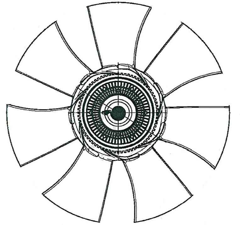 Муфта вязкостная для автомобилей УАЗ 3163 (Patriot) (08-) (с крыльчаткой; 7 лопастей)