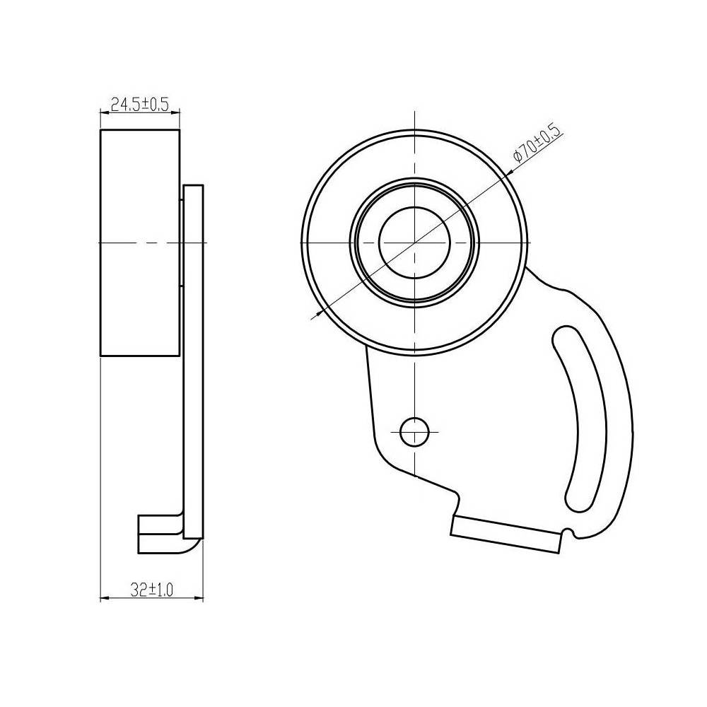 Ролик приводного ремня для автомобилей Peugeot 406 (95-) 2.0i [XU] A/C- c ГУР (натяжной) с кронштейном