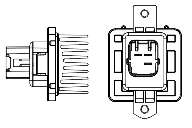Резистор электровентилятора отопителя для автомобилей Mitsubishi Outlander (12-)/Pajero Sport (15-)/L200 (15-)/ASX (12-)