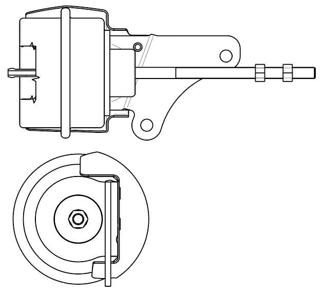Актуатор турбокомпрессора для а/м VW Transporter T5 (03-) 1.9D (тип KP39A)
