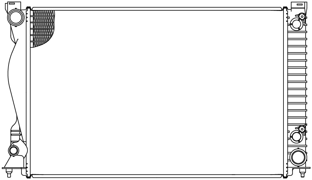 Радиатор охлаждения для автомобилей Audi A6 (C6) (04-) 2.4i/2.8i/3.0i/3.0T/3.2i AT