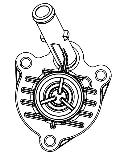 Термостат для автомобилей CS55 Plus (19-)/CS35 Plus (21-)/UNI-T (20-)/UNI-V (22-)/Eado Plus (20-)/Lamore (22-) 1.4T/1.5T (82°С) (с корпусом)