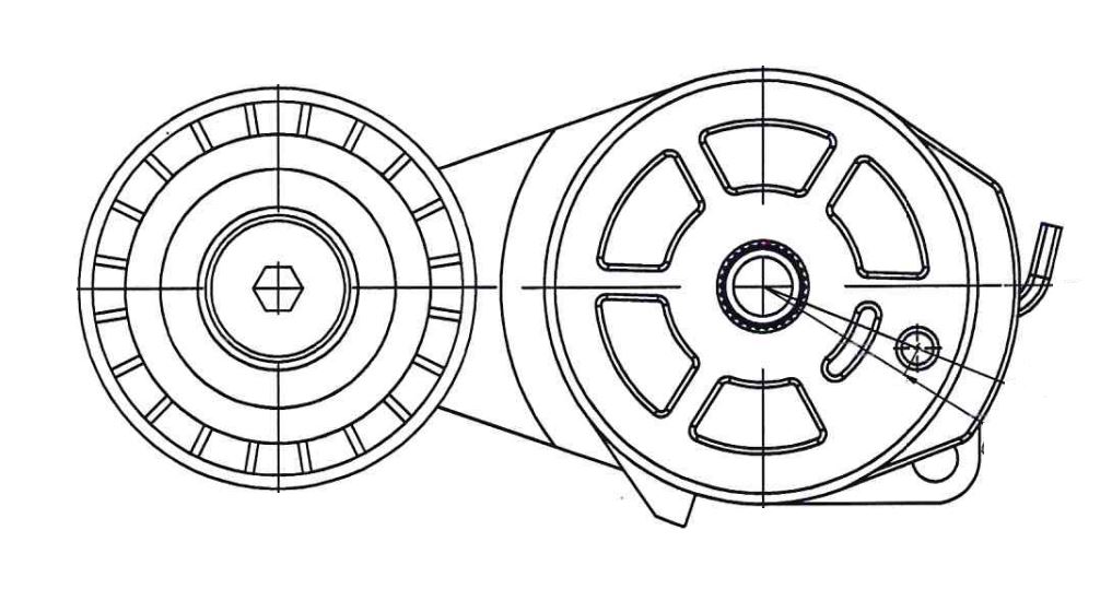 Ролик приводного ремня для автомобилей Scania 5 (R,T-series) (04-) [DC16] (с натяжным механизмом) генератора