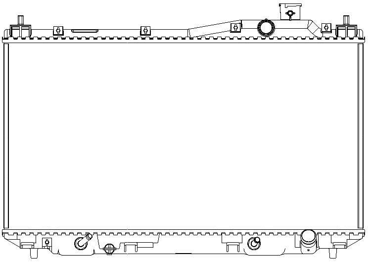 Радиатор охлаждения для автомобилей Civic VII (00-) 1.4i/1.6i AT