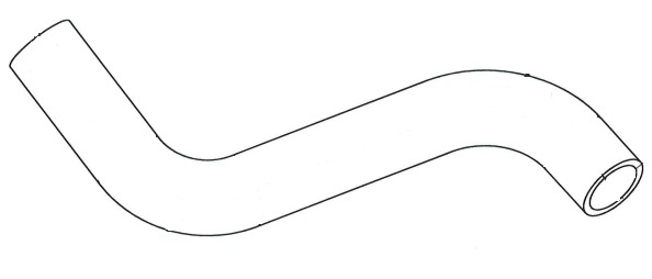 Патрубок охл. для а/м Ford Mondeo III (00-) 1.8i/2.0i нижн. (EPDM, 1 шт.)