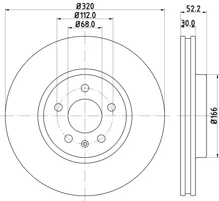 Диски тормозные для автомобилей Audi A4 (07-) / A5 (07-) / Q5 (08-) передний d=320