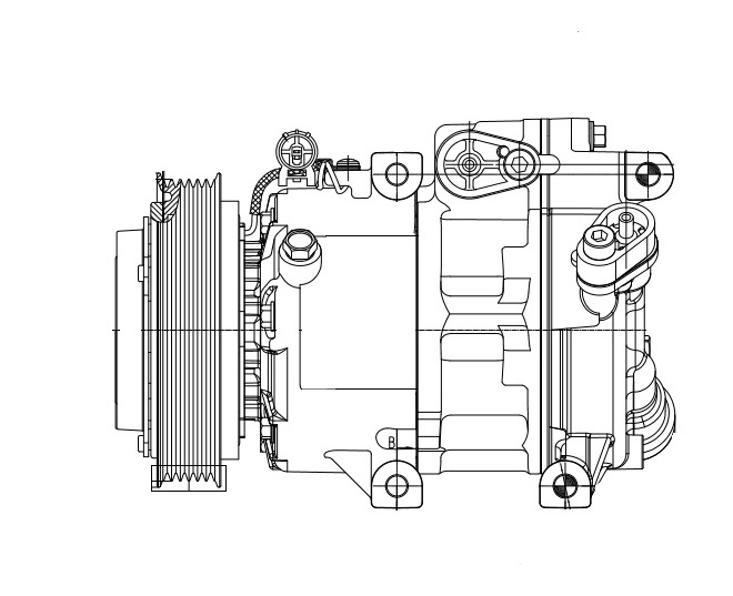 Компрессор кондиционера для автомобилей Ceed (07-)/ Elantra (06-)/i30 (07-) 1.4i/1.6i
