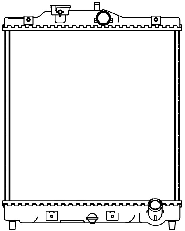 Радиатор охлаждения для автомобилей Civic V (91-)/Civic VI (95-)/HR-V (98-) MT