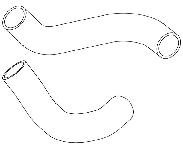 Патрубки охл. для а/м ГАЗ 33104 Валдай c дв. ММЗ Д-245 (EPDM, кмпл., 2 шт.)