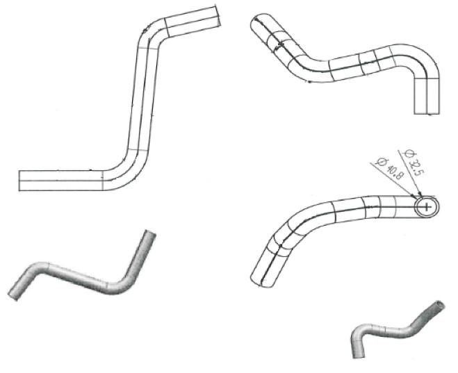 Патрубки охл. для а/м Chevrolet Lacetti (04-) 1.4i/1.6i/1.8i (EPDM, кмпл., 2шт.)