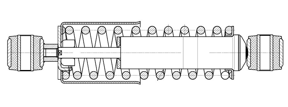 Амортизатор кабины для автомобилей КАМАЗ 5490 / Mercedes Axor (04-) (254 / 332 14х50 14х50 О/О)