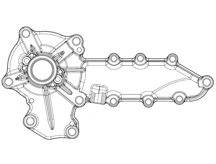 Насос водяной для спецтехники Kubota, Bobcat 2.4d [V2403]