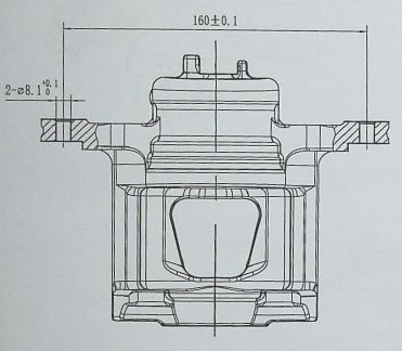Суппорт тормозной для автомобилей Chevrolet Aveo T200 (02-)/T250 (06-)/T255 (08-) передний правый d=52мм