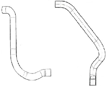Патрубки охл. для а/м Лада Vesta (15-) 1.6i/1.8i (EPDM, кмпл., 2шт.)