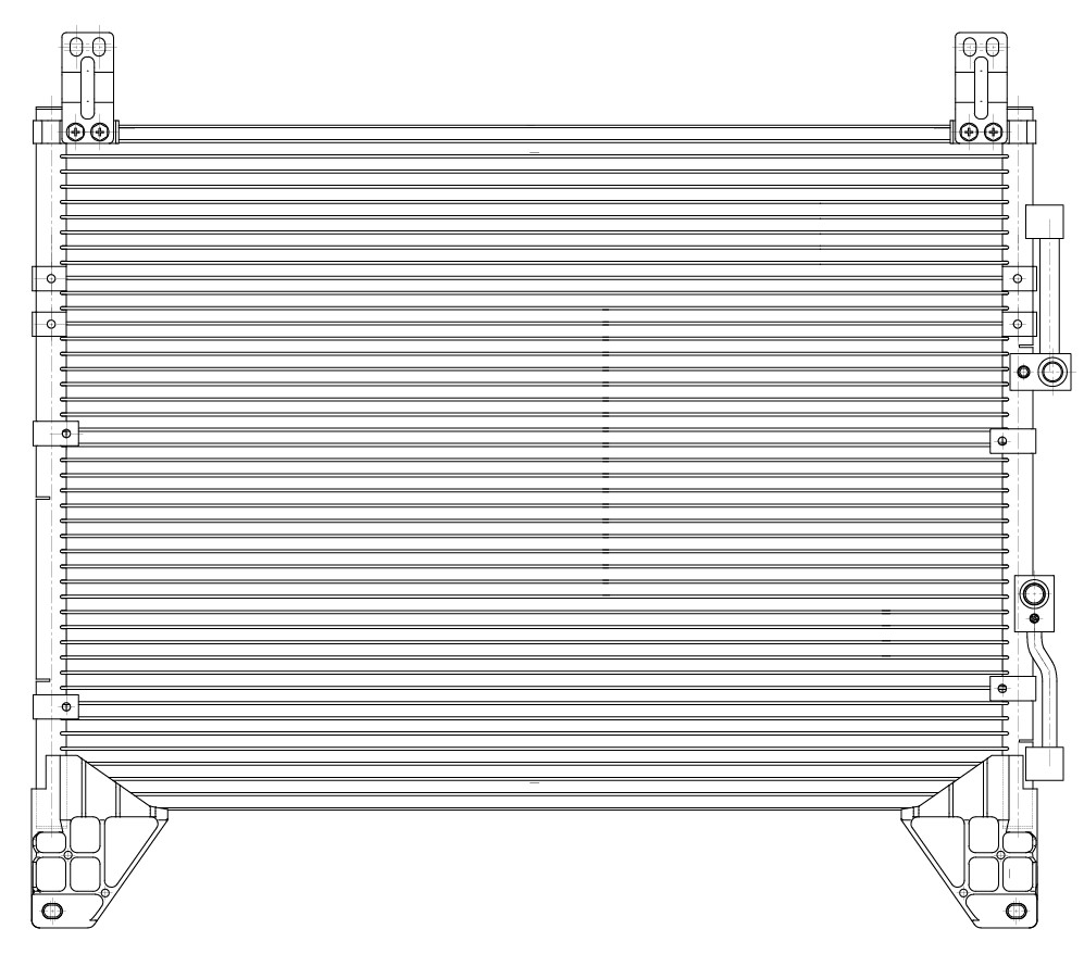 Радиатор кондиционера для автомобилей Rexton II (06-) 2.0D/2.7D