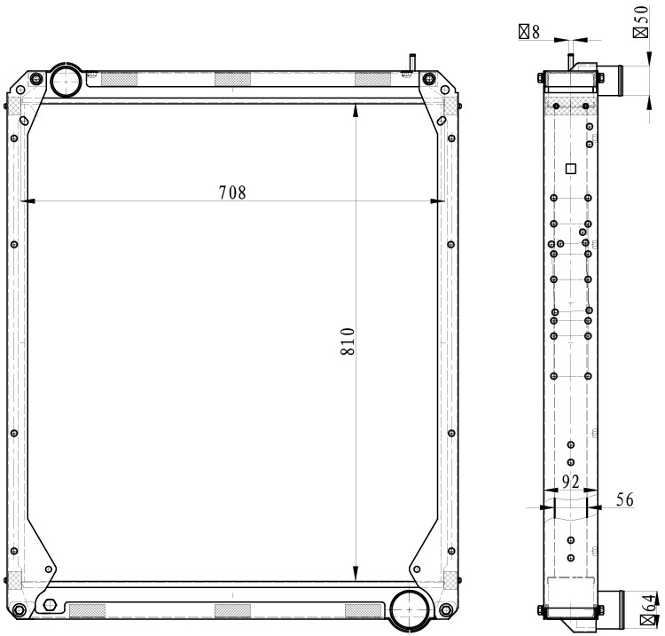 Радиатор охлаждения для а/м FAW J6 CA3250/CA3310 с дв. CA6DL