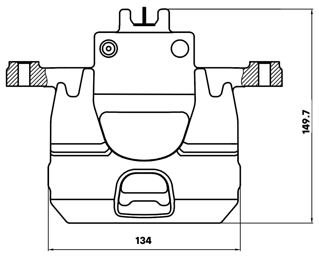 Суппорт тормозной для автомобилей Москвич 3/3e (22-)/JAC JS4 (20-) передний правый d=54мм