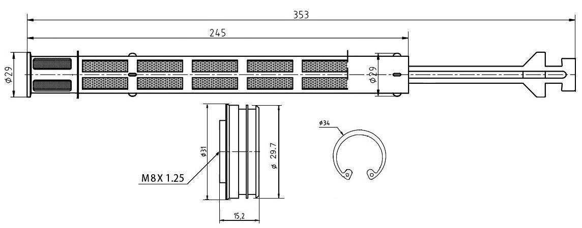 Осушитель кондиционера для автомобилей Vito/Viano (W639) (03-)/VW Passat (B6) (05-)