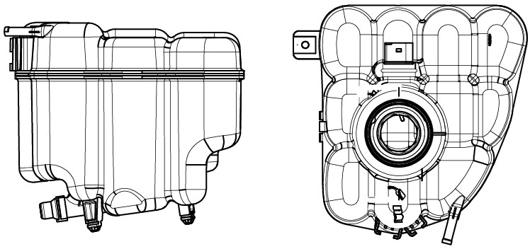 Бачок расширительный охлаждающей жидкости для а/м VAG Touareg (10-)/Cayenne (10-)