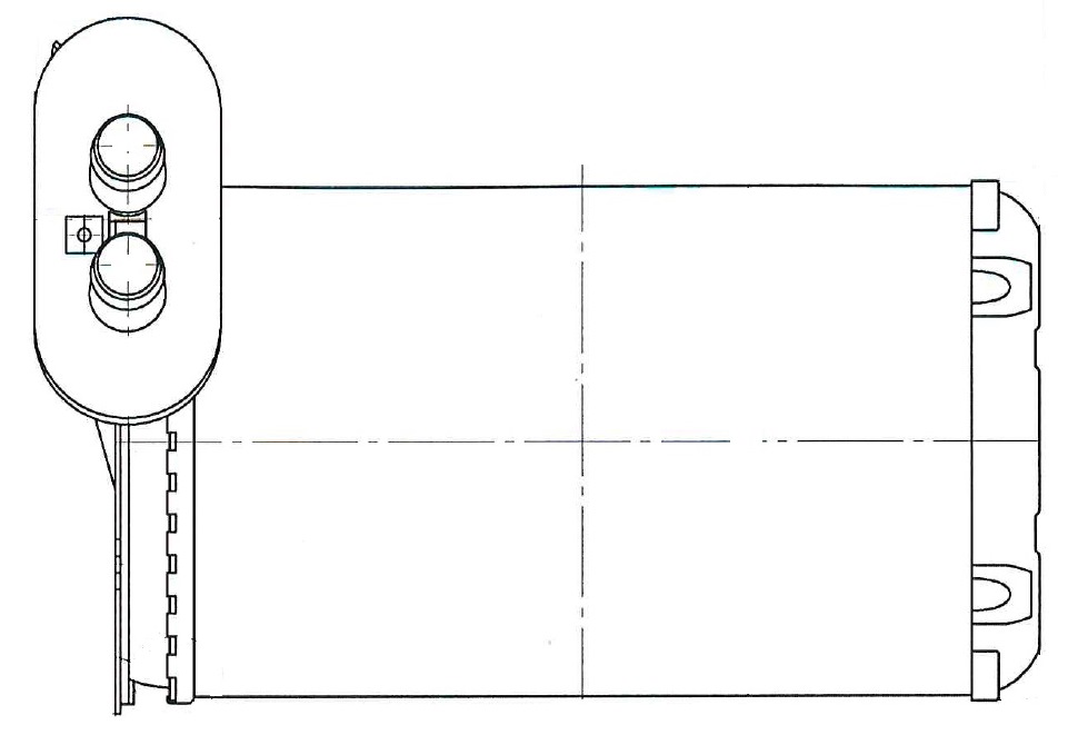 Радиатор отопителя для автомобилей Golf III (91-)/Golf IV (97-)/Octavia (96-) (LRh 1831)