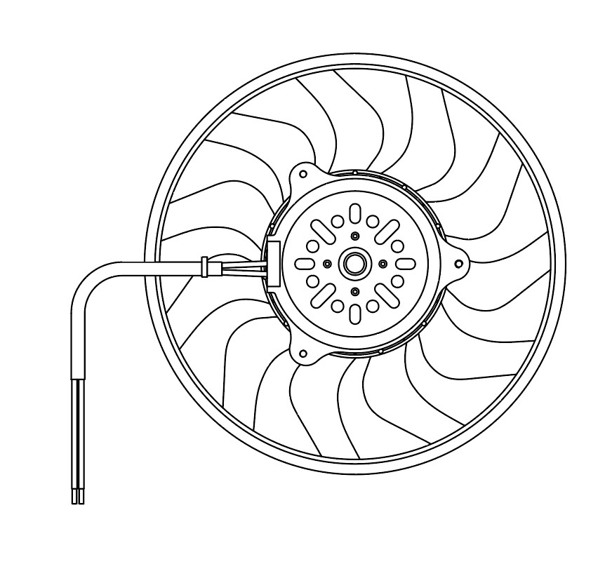 Электровентилятор кондиционера для автомобилей Audi A6 (С6) (04-) (без кожуха)