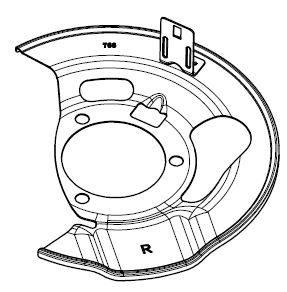 Кожух переднего правого тормозного диска для автомобилей Chevrolet Captiva (06-) / Opel Antara (06-)