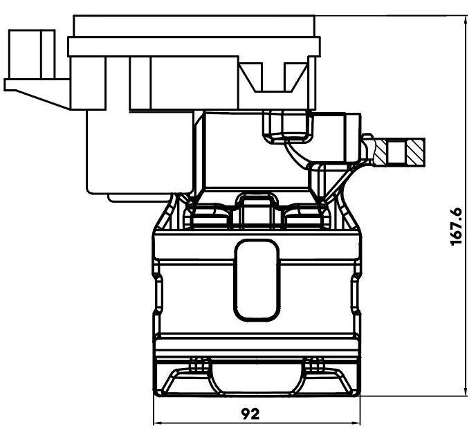 Суппорт тормозной для автомобилей Geely Monjaro (21-) задний правый d=38мм (автомобиль с электродвигателем стояночного тормоза)