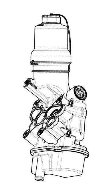 Корпус маслоохладителя Passat (B6) (05-) 2.0FSI