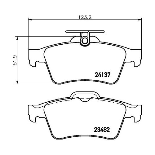 Колодки тормозные дисковые задние для автомобилей Ford Transit Connect (02-)
