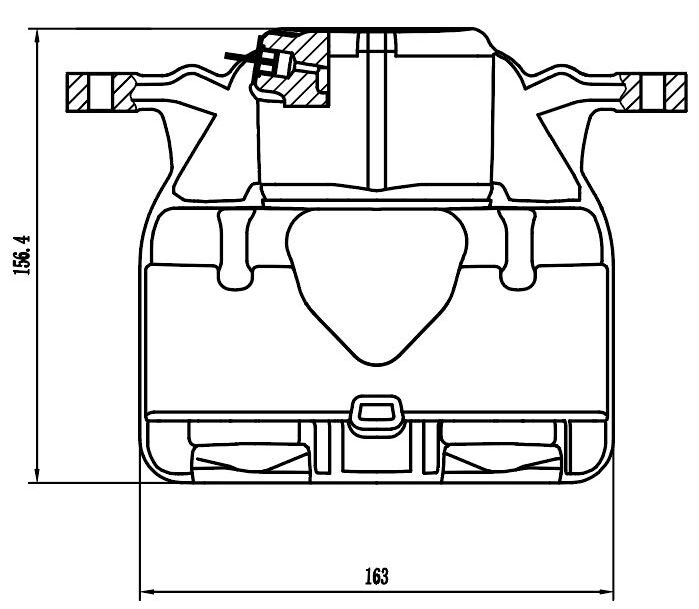 Суппорт тормозной для автомобилей Geely Monjaro (21-) передний левый d=60мм