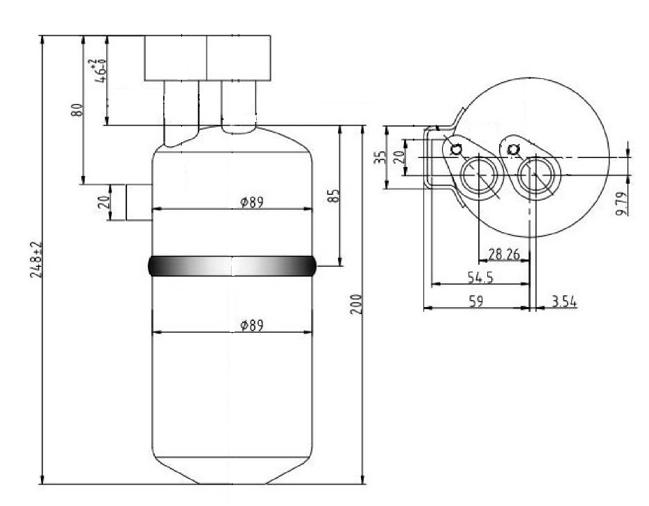Ресивер-осушитель конденсора для автомобилей Megane/Scenic II (02-)