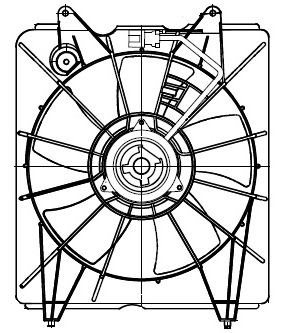 Электровентилятор охлаждения для автомобиля Honda CR-V III (06-) 2.0i/2.4i (с кожухом)