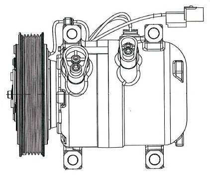 Компрессор кондиционера для автомобилей Almera Classic (05-) 1.6i