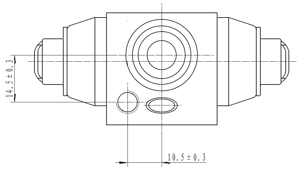 Цилиндр тормозной для автомобилей VW Polo (94-) / Golf III (91-) задний левый / правый d=17.5мм (алюминий)