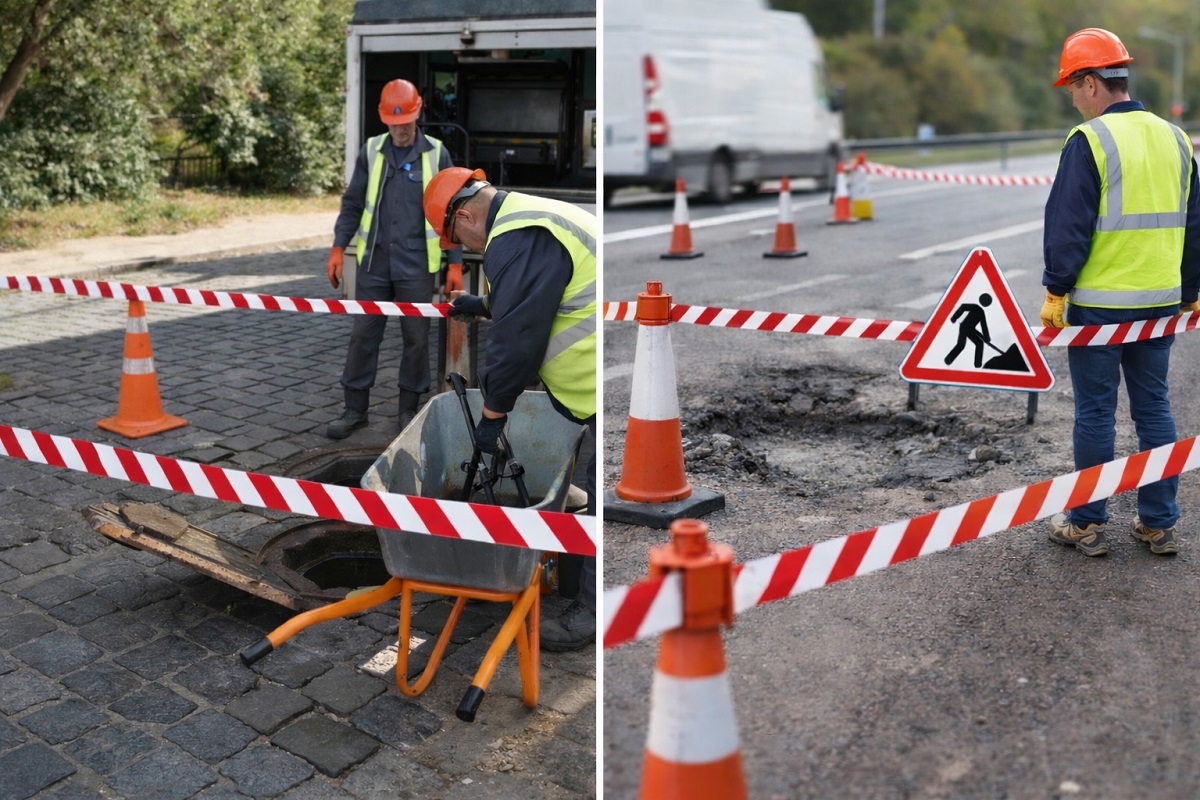 Лента сигнальная оградительная 75мм*100м, 30мкм, цвет красный/белый