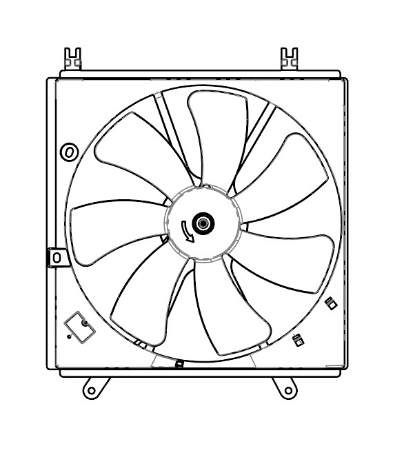 Электровентилятор охлаждения для автомобилей Chery Tiggo (T11) (05-) (с кожухом)