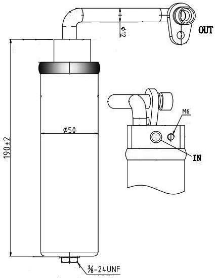 Ресивер-осушитель конденсора для автомобилей Qashqai (06-) 1.6i/2.0i