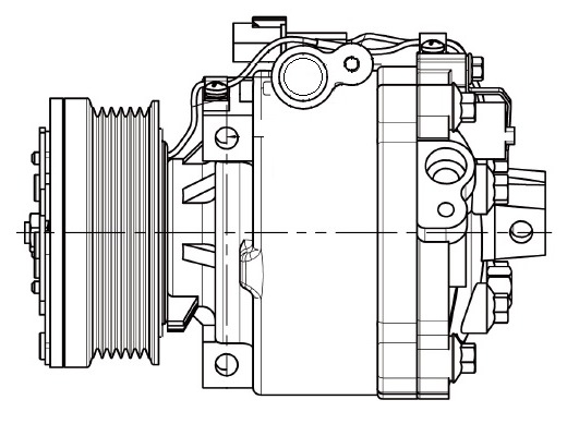 Компрессор кондиционера для автомобилей Outlander XL (12-)/ASX (10-)/Lancer X (07-)