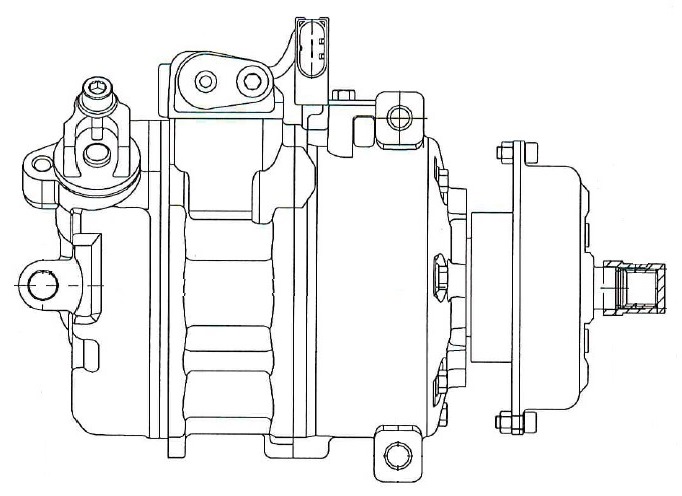 Компрессор кондиционера для автомобилей Touareg (02-)/Transporter T5 (03-) 2.5TDi