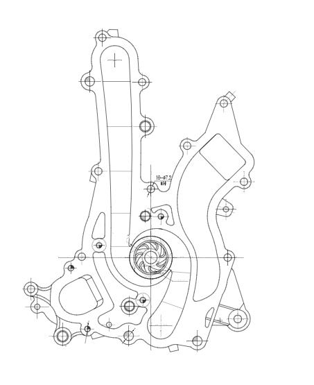 Насос водяной для автомобилей Mercedes-Benz E (W212) (09-)/ML (W166) (11-) 3.5i [M276]
