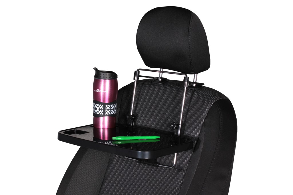 Столик дорожный на спинку сиденья/руль, складной (35.5*23.5*2 см)