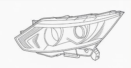 Фара для автомобилей Nissan Qashqai J11 (13-) (головного света) галоген/светодиодная, с ДХО, электрический корректор, левая